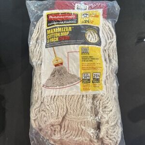 Rubbermaid Commercial Products Maximizer Cotton Mop 3 Pack NEW!!!